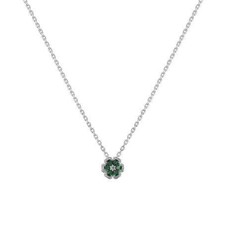 Přívěsok s diamantmi a smaragdmi Emerald Lady