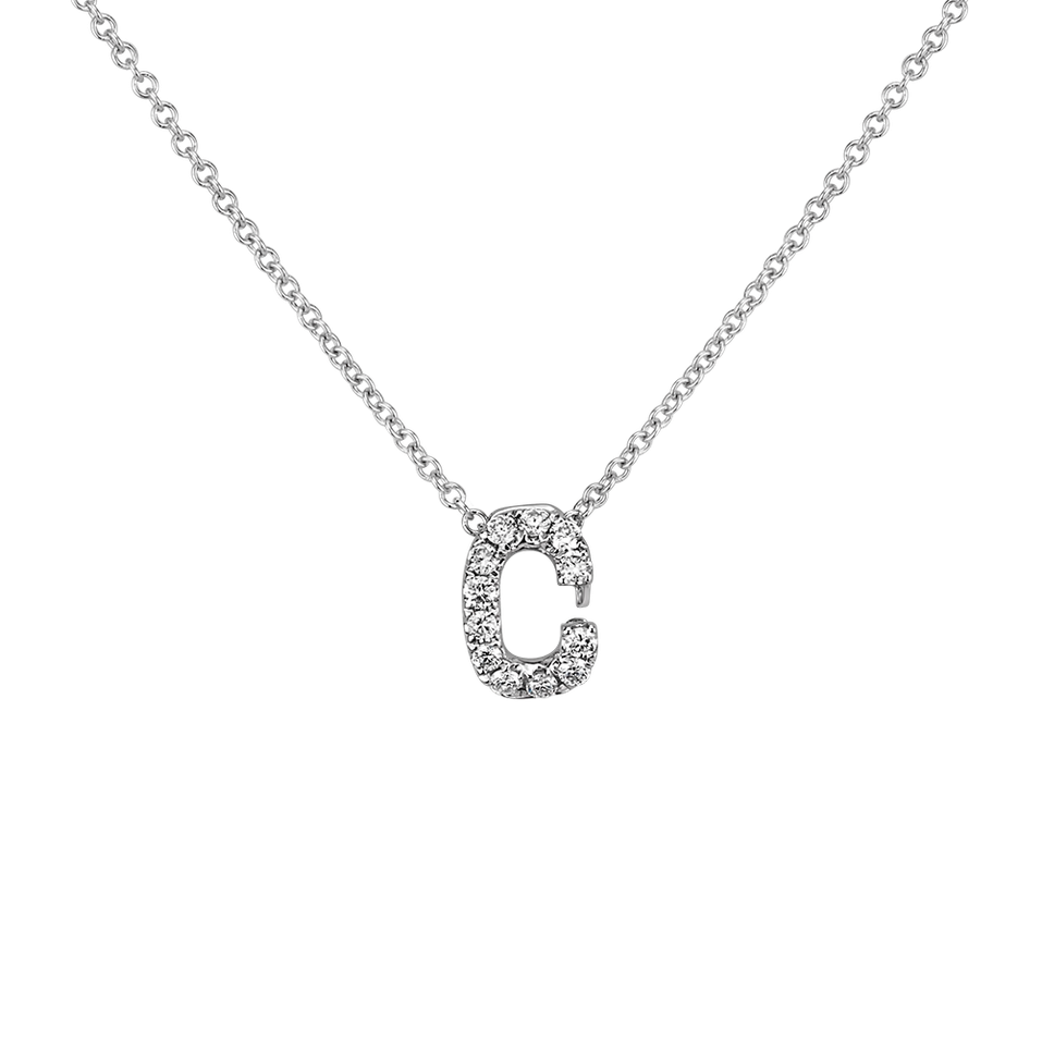 Náhrdelník s diamantmi Diamond Letter