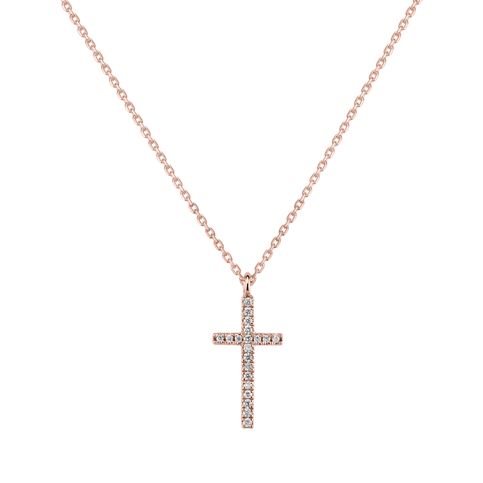 Náhrdelník s diamantmi Shimmering Cross