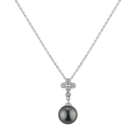 Přívěsok s perlou a diamantmi Pearl Obsession