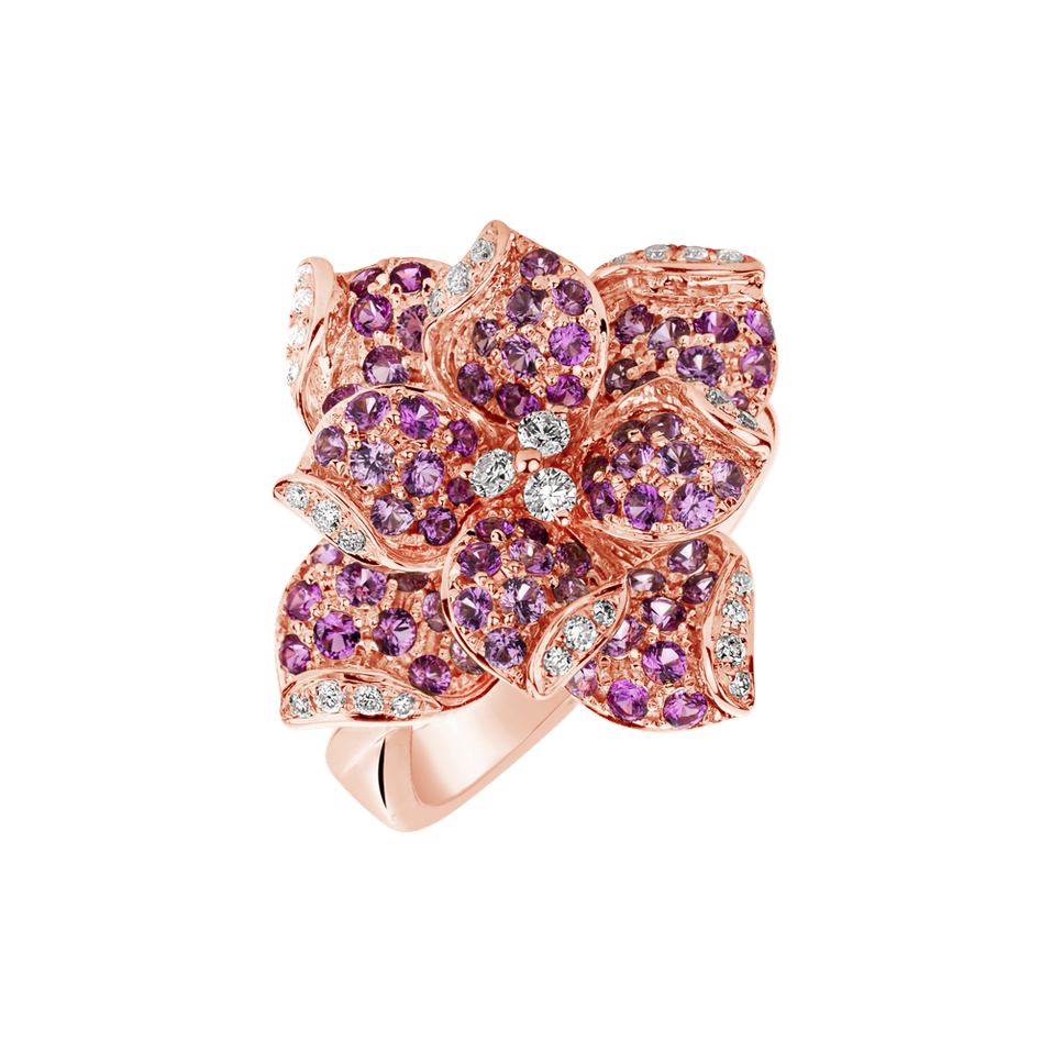 Prsteň s diamantmi a zafírmi Angel Jasmine
