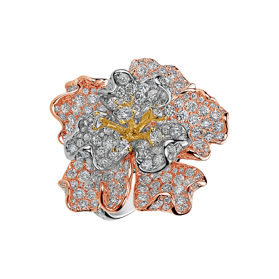 Prsteň s diamantmi Queen of Camellia