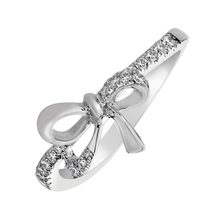 Prsteň s diamantmi Shiny Ribbon