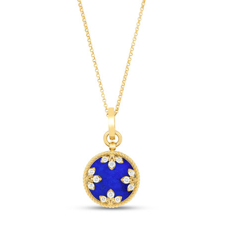 Náhrdelník s diamantmi a lapis lazuli Venetian Medallions