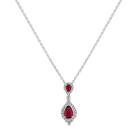 Přívěsok s diamantmi a rubínmi Ruby Expresion