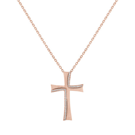 Přívěsok s diamantmi Rose Cross