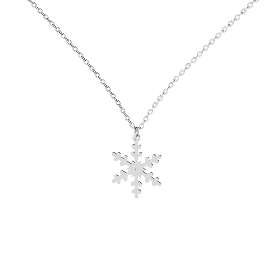 Náhrdelník s diamantom Snowflake