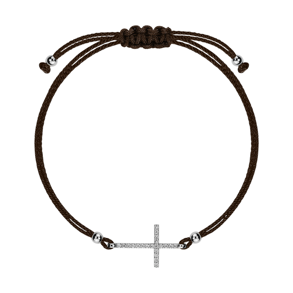 Náramok s diamantmi Forever Cross