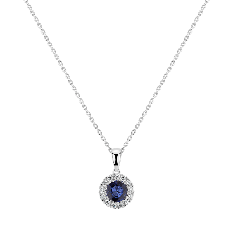 Přívěsok so zafírom a diamantmi Sapphire Eye