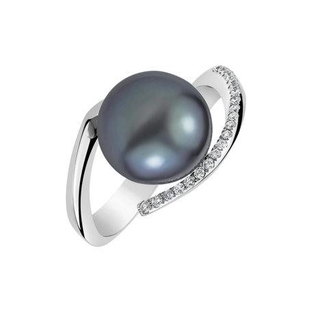 Prsteň s diamantmi a perlou Celestial Pearl     47060