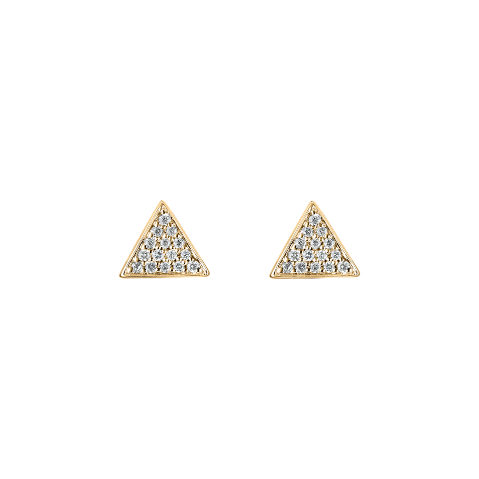 Náušnice s diamantmi Glossy Triangle