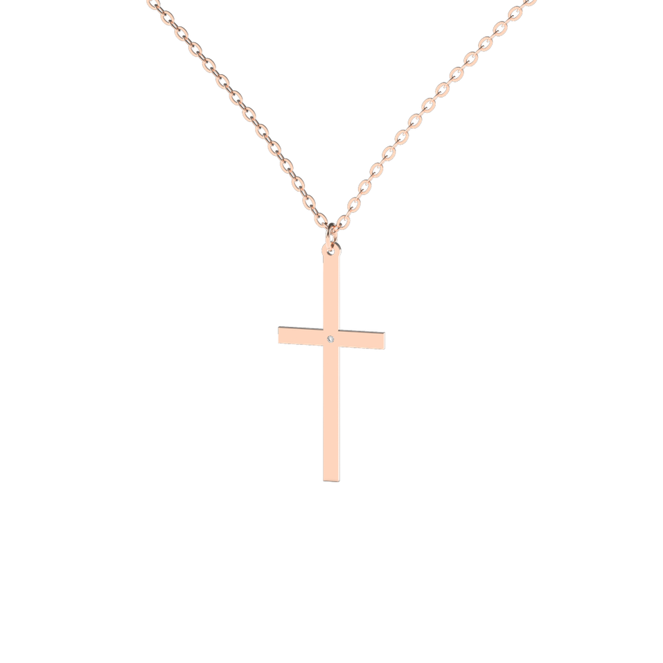 Náhrdelník s diamantom Cross